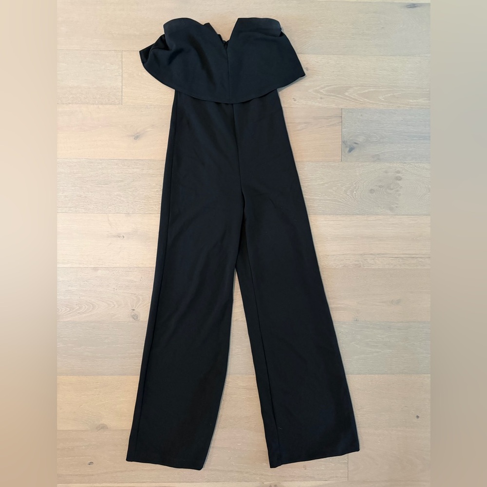 Black Wide-Leg Jumpsuit Pants